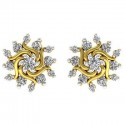 Natural Diamond Earrings 0.276 CT / 2.45 gm Gold