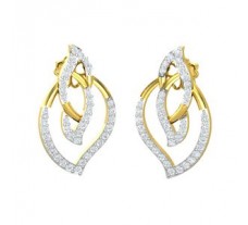 Natural Diamond Earrings 0.54 CT / 3.31 gm Gold