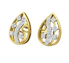 Natural Diamond Earrings 0.28 CT / 3.24 gm Gold