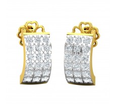 Natural Diamond Earrings 0.36 CT / 2.72 gm Gold