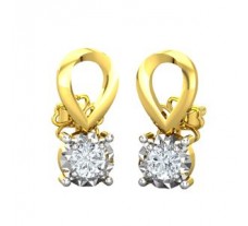 Natural Diamond Earrings 0.30 CT / 2.20 gm Gold