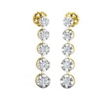 Natural Diamond Earrings 0.54 CT / 4.00 gm Gold