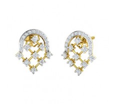 Natural Diamond Earrings 0.48 CT / 2.80 gm Gold