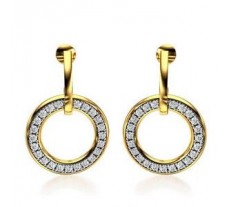 Diamond Earrings 0.37 CT / 2.75 gm Gold