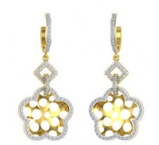 Natural Diamond Earrings 1.14 CT / 13.90 gm Gold