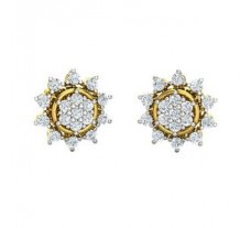 Natural Diamond Earrings 0.78 CT / 2.78 gm Gold