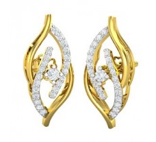 Natural Diamond Earrings 0.43 CT / 3.65 gm Gold