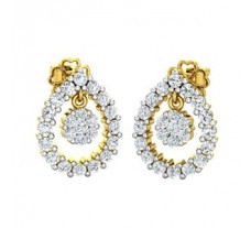 Natural Diamond Earrings 0.64 CT / 2.87 gm Gold