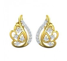Natural Diamond Earrings 0.39 CT / 3.30 gm Gold