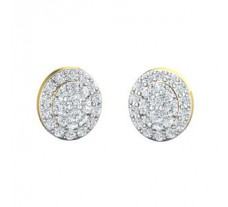 Natural Diamond Earrings 0.60 CT / 2.40 gm Gold