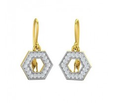 Natural Diamond Earrings 0.43 CT / 3.30 gm Gold