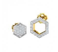 Natural Diamond Earrings 0.36 CT / 2.50 gm Gold