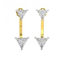 Natural Diamond Earrings 0.45 CT / 2.70 gm Gold