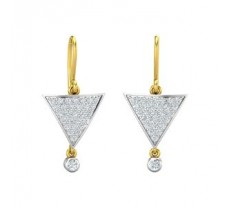 Natural Diamond Earrings 0.50 CT / 2.20 gm Gold
