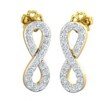 Natural Diamond Earrings 0.68 CT / 3.80 gm Gold