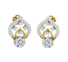 Natural Diamond Earrings 0.67 CT / 3.34 gm Gold