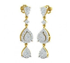 Natural Diamond Earrings 1.00 CT / 5.30 gm Gold