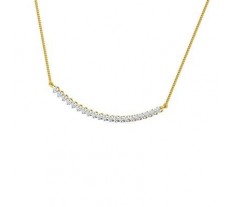 Single Line Diamond  Necklace 1.26 CT / 10.60 gm Gold