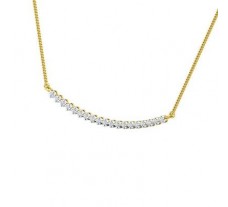 Single Line Diamond  Necklace 0.85 CT / 8.60 gm Gold