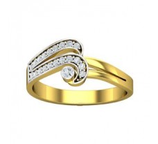 Natural Diamond Designer Ring 0.18 CT / 2.75 gm Gold