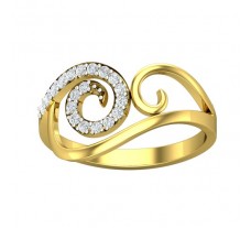 Natural Diamond Designer Ring 0.15 CT / 1.95 gm Gold