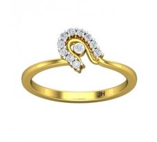 Natural Diamond Ring 0.17 CT / 2.27 gm Gold