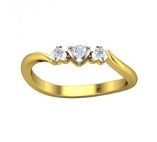 Natural Diamond Heart Ring 0.12 CT / 2.21 gm Gold