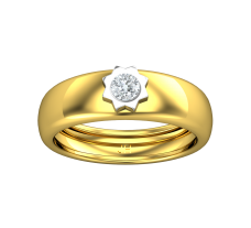Natural Diamond Band for HER 0.15 CT / 3.70 gm Gold