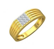 Natural Diamond Ring for Men 0.22 CT / 5.76 gm Gold