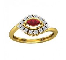 Natural Diamond & Gemstone Ring 0.65 CT / 3.00 gm Gold