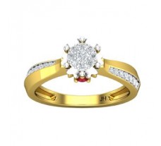 Natural Diamond & Gemstone Gold Ring