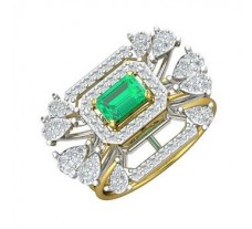 Natural Diamond & Gemstone Ring 1.22 CT / 6.09 gm Gold
