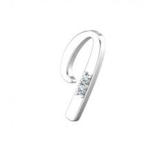 Natural Diamond 0.02 CT / 1.35 Sterling Silver