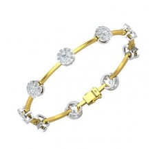 Natural Diamond Bracelets 2.43 CT / 8.50 gm Gold