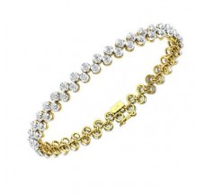 Natural Diamond Bracelets 2.56 CT / 14.00 gm Gold