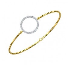 Natural Diamond Bracelets 0.34 CT / 4.59 gm Gold