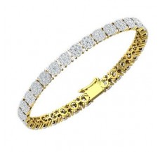 Natural Diamond Bracelets 3.60 CT / 14.23 gm Gold
