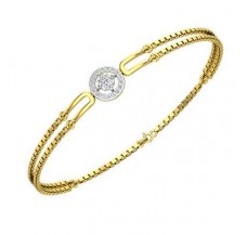 Natural Diamond Bracelets 0.25 CT / 5.51 gm Gold