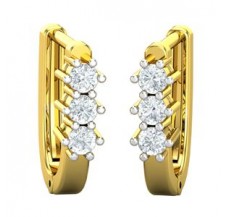 Natural Diamond Earrings 0.24 CT / 3.75 gm Gold