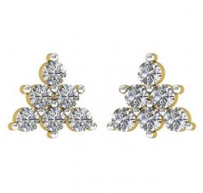 Natural Diamond Earrings 0.42 CT / 2.30 gm Gold