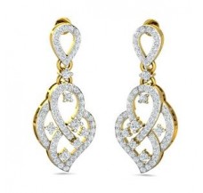 Natural Diamond Earrings 2.18 CT / 9.10 gm Gold