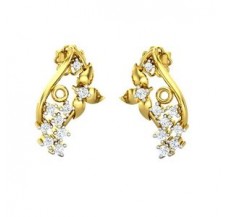 Natural Diamond Earrings 0.32 CT / 3.26 gm Gold