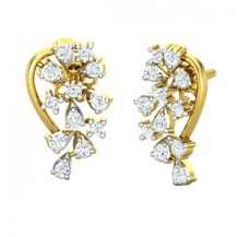 Natural Diamond Earrings 0.40 CT / 3.14 gm Gold