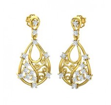 Natural Diamond Earrings 0.47 CT / 4.00 gm Gold