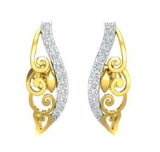 Natural Diamond Earrings 0.25 CT / 2.40 gm Gold