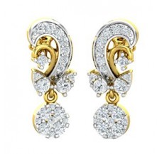 Natural Diamond Earrings 0.58 CT / 2.61 gm Gold