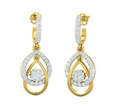 Natural Diamond Earrings 0.62 CT / 3.85 gm Gold