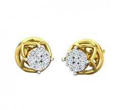 Natural Diamond Earrings 0.30 CT / 3.40 gm Gold