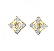 Natural Diamond Earrings 0.31 CT / 2.95 gm Gold