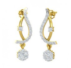 Natural Diamond Earrings 0.53 CT / 2.93 gm Gold